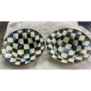 Mackenzie-Childs CAMP MACKENZIE 1995 Vintage Breakfast Bowls. Set of 2.
RARE!